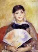 Pierre Renoir Girl with a Fan oil painting reproduction